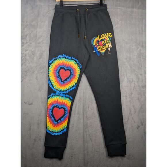 Genuine Authentic Garments Joggers size Small Men’s Love At First Sight Black - Picture 1 of 10